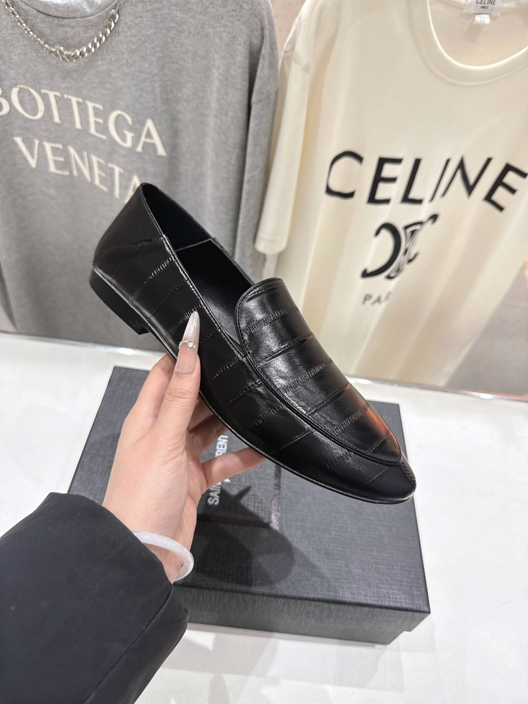 高版本出厂 SAINT LAURENT/圣罗兰YSL 26ss爆款平底玛丽珍踩跟一脚蹬乐福鞋，2026全