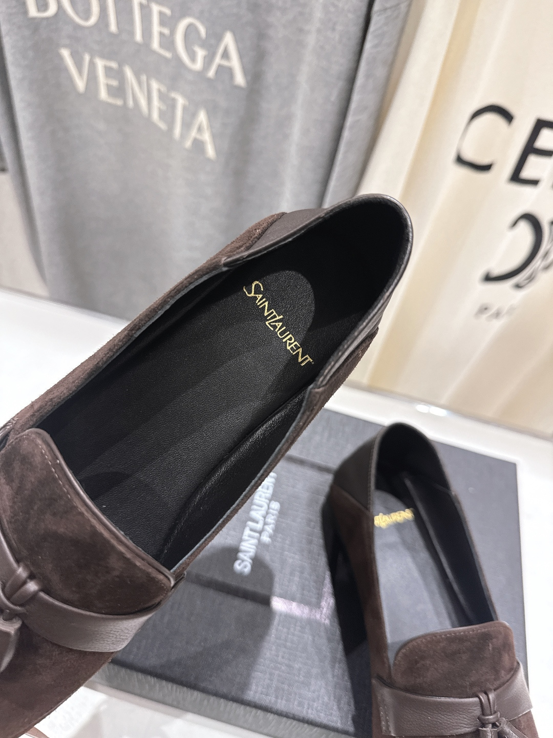 高版本出厂 SAINT LAURENT/圣罗兰YSL 26ss爆款平底玛丽珍踩跟一脚蹬乐福鞋，2026全