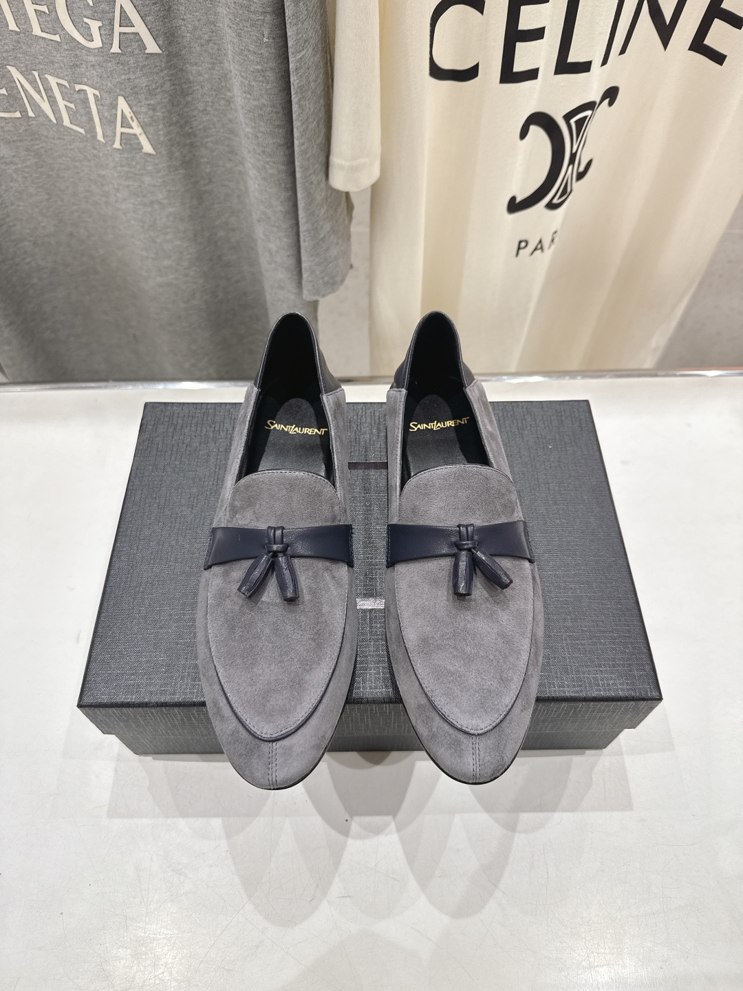 高版本出厂 SAINT LAURENT/圣罗兰YSL 26ss爆款平底玛丽珍踩跟一脚蹬乐福鞋，2026全