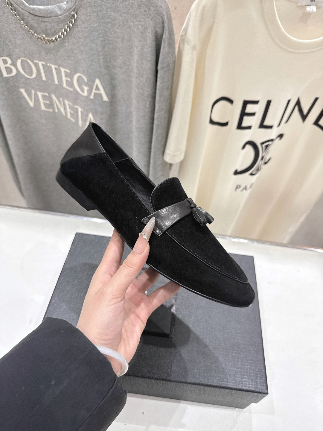 高版本出厂 SAINT LAURENT/圣罗兰YSL 26ss爆款平底玛丽珍踩跟一脚蹬乐福鞋，2026全