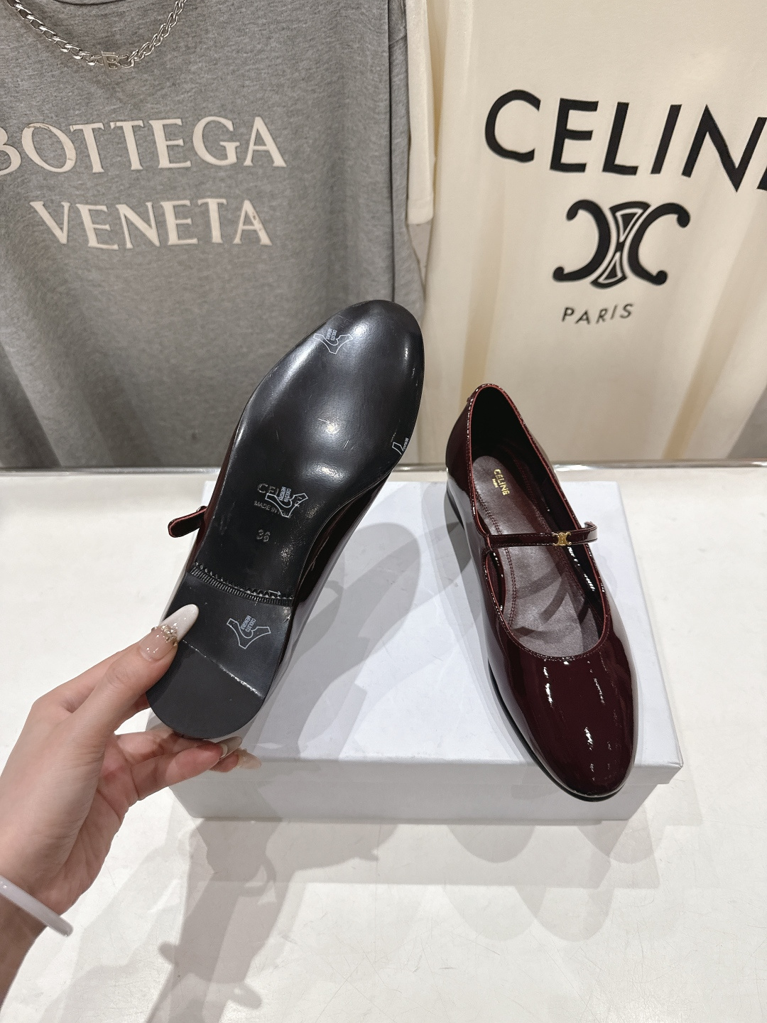 高版本出厂 CELINE*赛琳F032 2026ss思琳新款玛丽珍平底鞋乐福鞋单鞋网红爆款来袭！各大网红