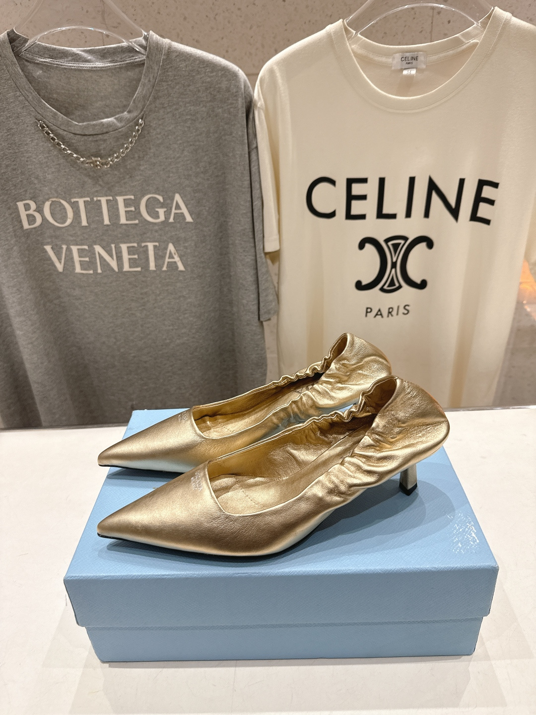 高版本出厂 PRADA* 普拉达F025 26ss春夏新品玛丽珍仙女风尖头高跟鞋单鞋时装鞋原版购入1:1