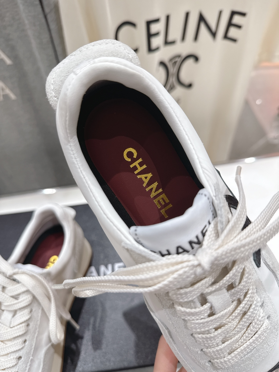 高版本出厂 Chanel香奈儿F022 小香 2026ss走秀新款系带熊猫鞋休闲鞋运动鞋 饼干鞋顶级版本