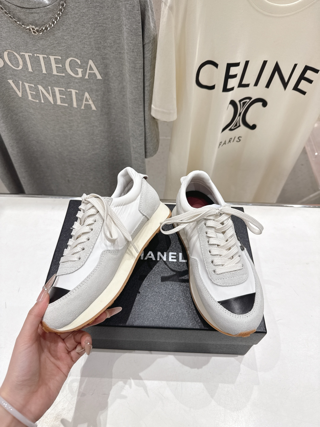 高版本出厂 Chanel香奈儿F022 小香 2026ss走秀新款系带熊猫鞋休闲鞋运动鞋 饼干鞋顶级版本