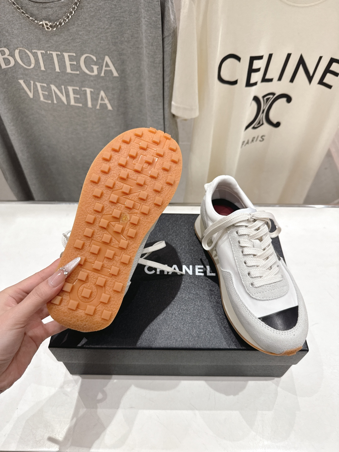 高版本出厂 Chanel香奈儿F022 小香 2026ss走秀新款系带熊猫鞋休闲鞋运动鞋 饼干鞋顶级版本