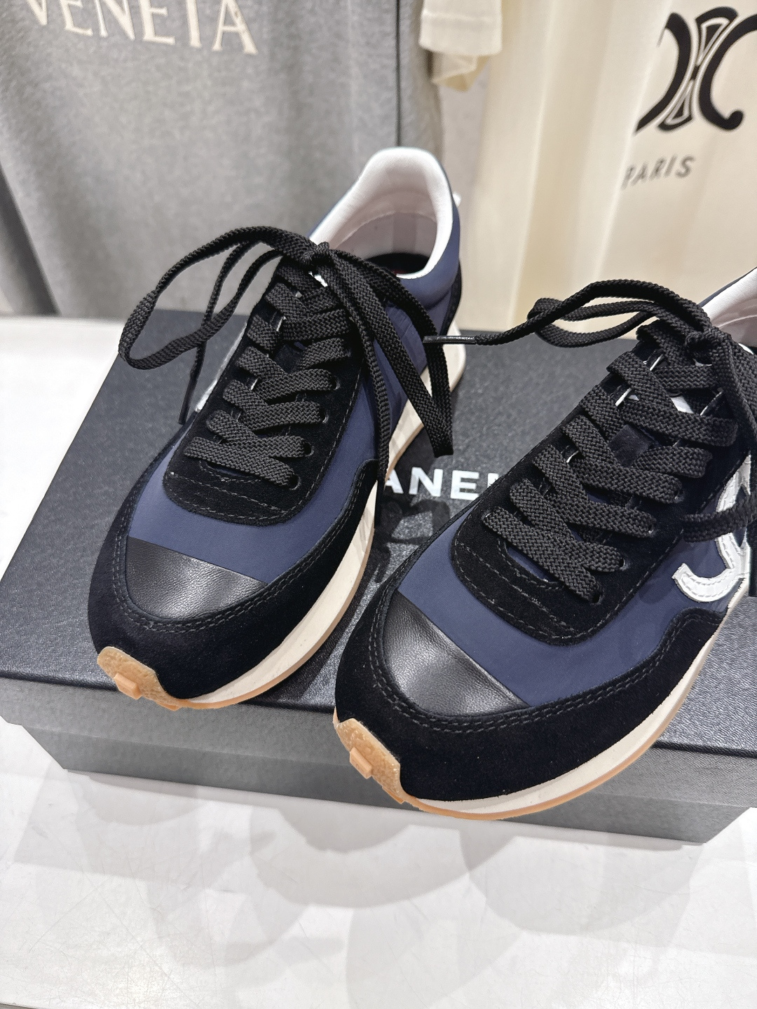 高版本出厂 Chanel香奈儿F022 小香 2026ss走秀新款系带熊猫鞋休闲鞋运动鞋 饼干鞋顶级版本