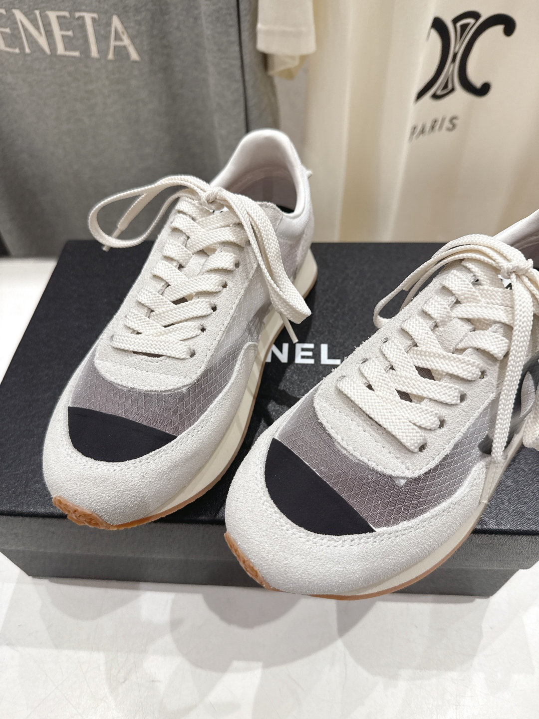 高版本出厂 Chanel香奈儿F022 小香 2026ss走秀新款系带熊猫鞋休闲鞋运动鞋 饼干鞋顶级版本