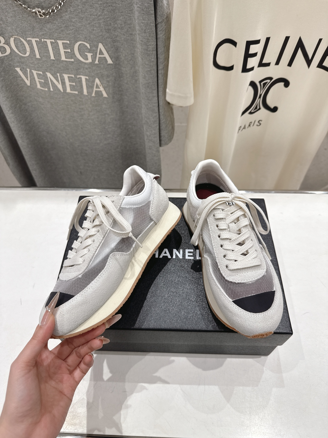 高版本出厂 Chanel香奈儿F022 小香 2026ss走秀新款系带熊猫鞋休闲鞋运动鞋 饼干鞋顶级版本