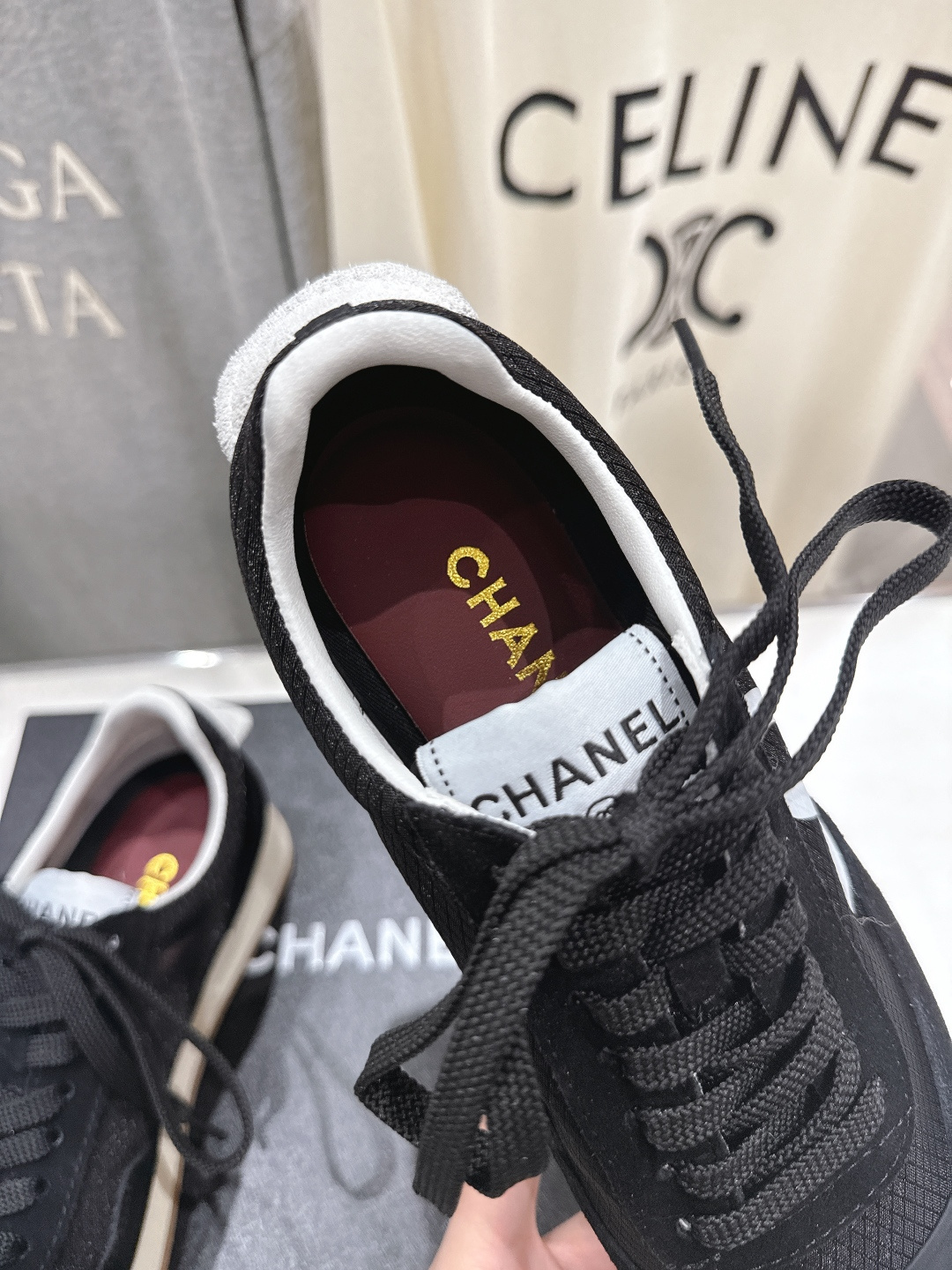 高版本出厂 Chanel香奈儿F022 小香 2026ss走秀新款系带熊猫鞋休闲鞋运动鞋 饼干鞋顶级版本