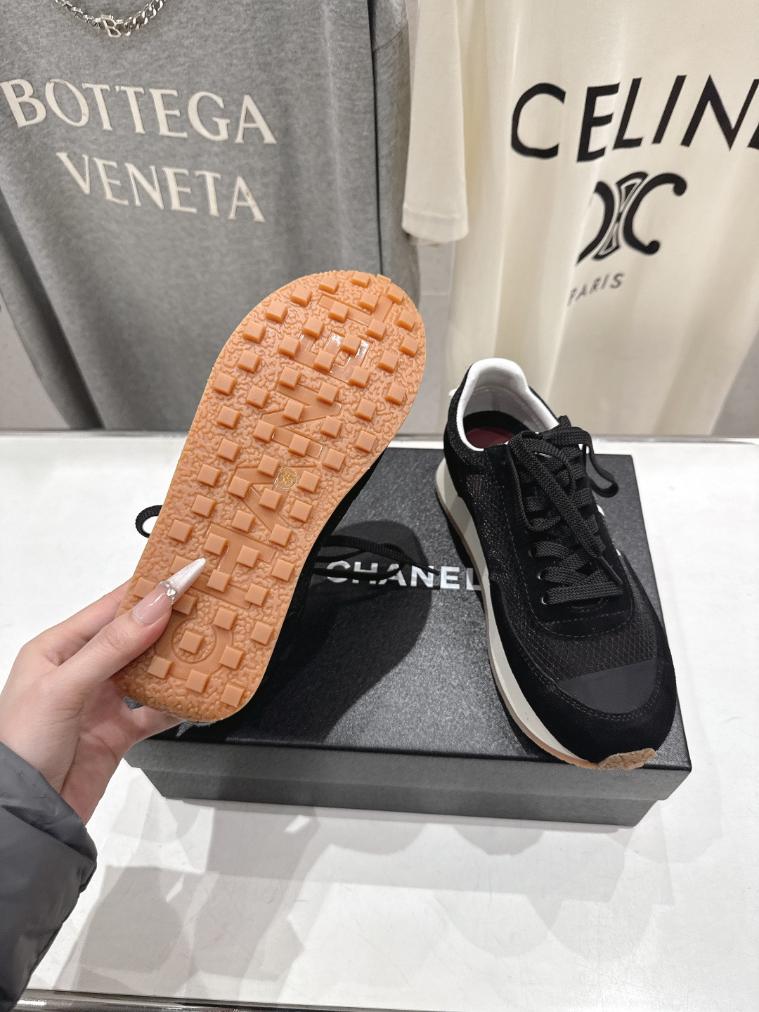 高版本出厂 Chanel香奈儿F022 小香 2026ss走秀新款系带熊猫鞋休闲鞋运动鞋 饼干鞋顶级版本