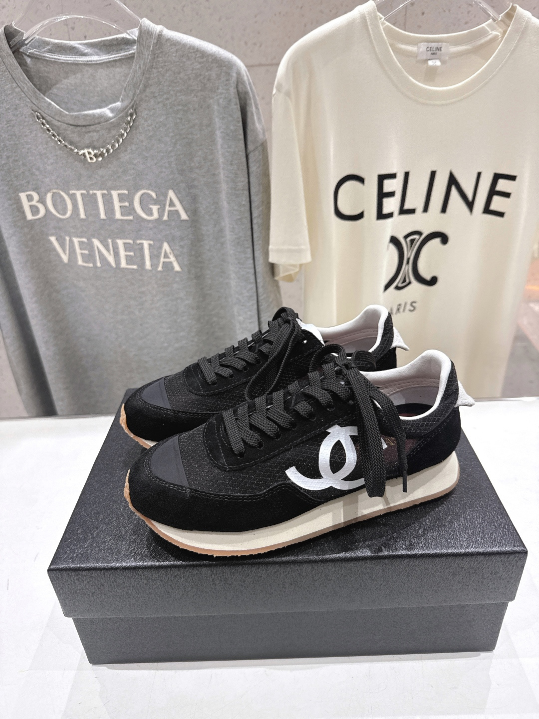 高版本出厂 Chanel香奈儿F022 小香 2026ss走秀新款系带熊猫鞋休闲鞋运动鞋 饼干鞋顶级版本