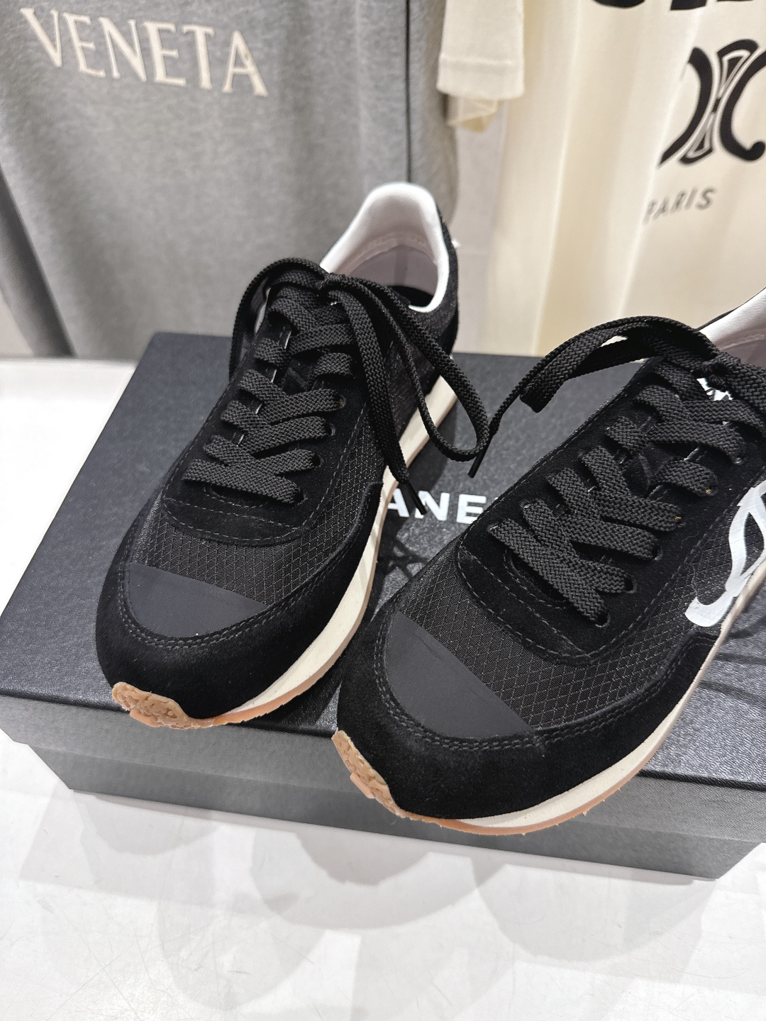 高版本出厂 Chanel香奈儿F022 小香 2026ss走秀新款系带熊猫鞋休闲鞋运动鞋 饼干鞋顶级版本