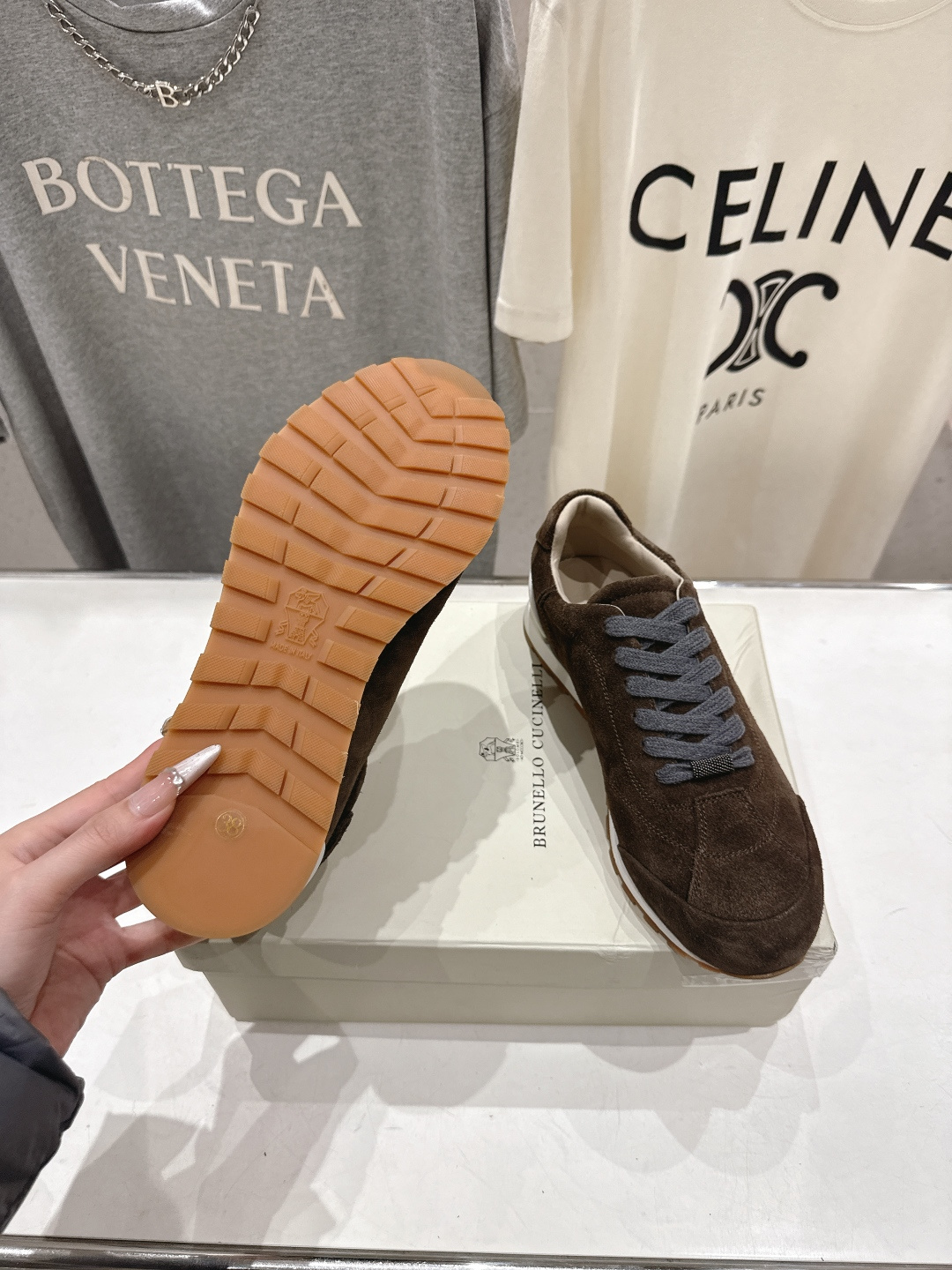 高版本出厂 Brunello Cucinelli 新款BC经典休闲鞋运动鞋系列单鞋BC是意大利知名品牌，