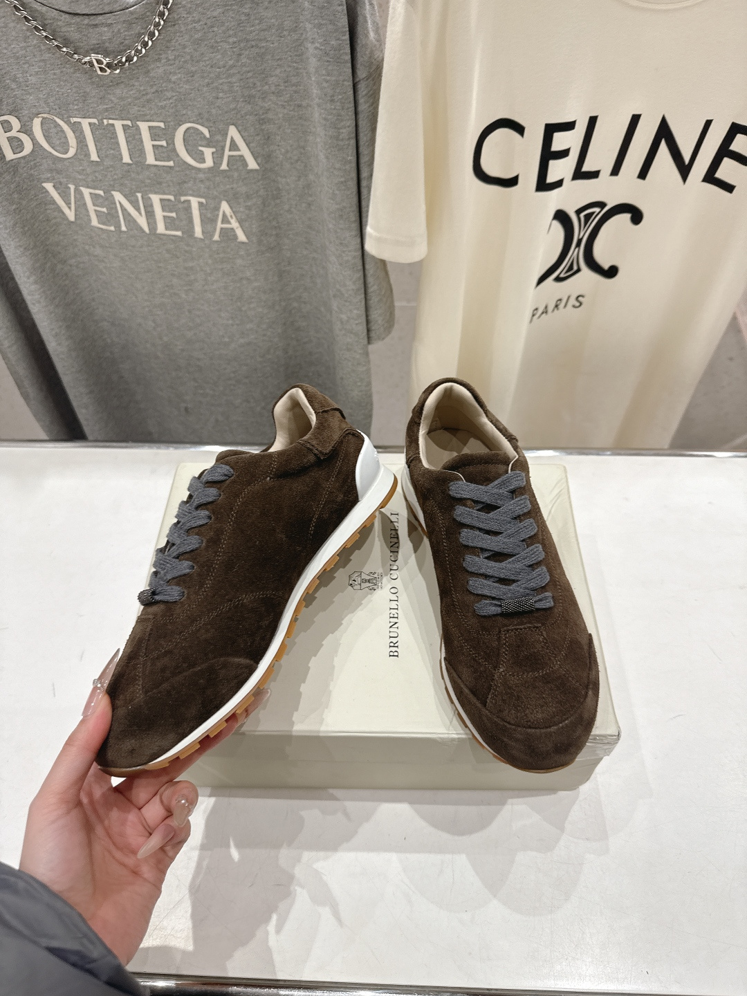 高版本出厂 Brunello Cucinelli 新款BC经典休闲鞋运动鞋系列单鞋BC是意大利知名品牌，