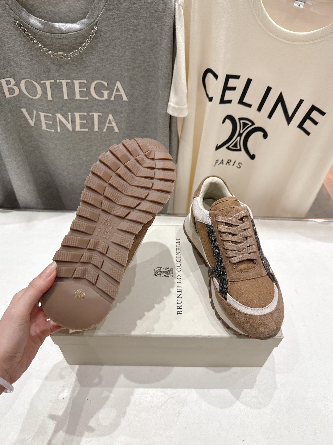 高版本出厂 Brunello Cucinelli 新款BC经典休闲鞋运动鞋系列单鞋BC是意大利知名品牌，