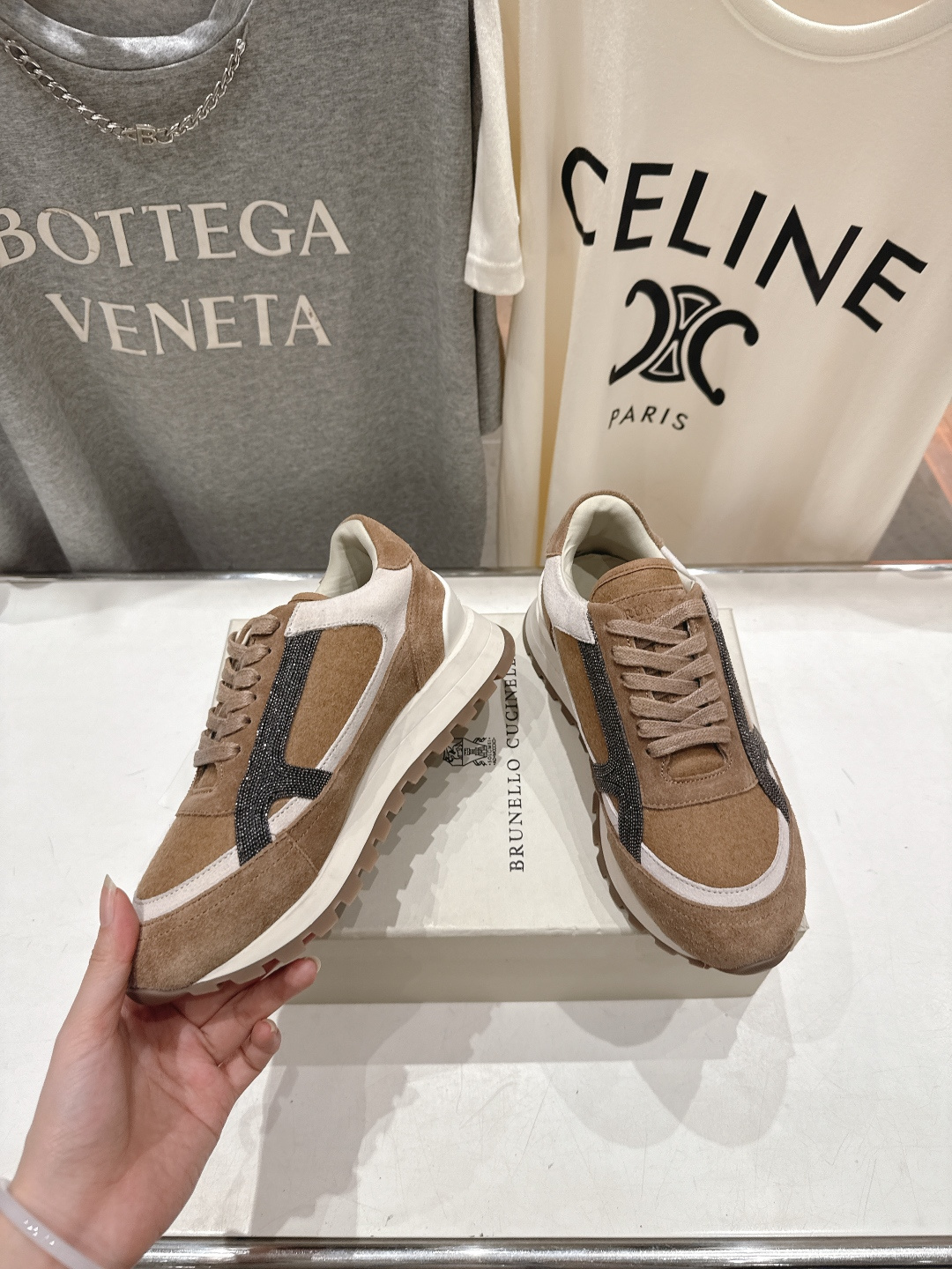 高版本出厂 Brunello Cucinelli 新款BC经典休闲鞋运动鞋系列单鞋BC是意大利知名品牌，