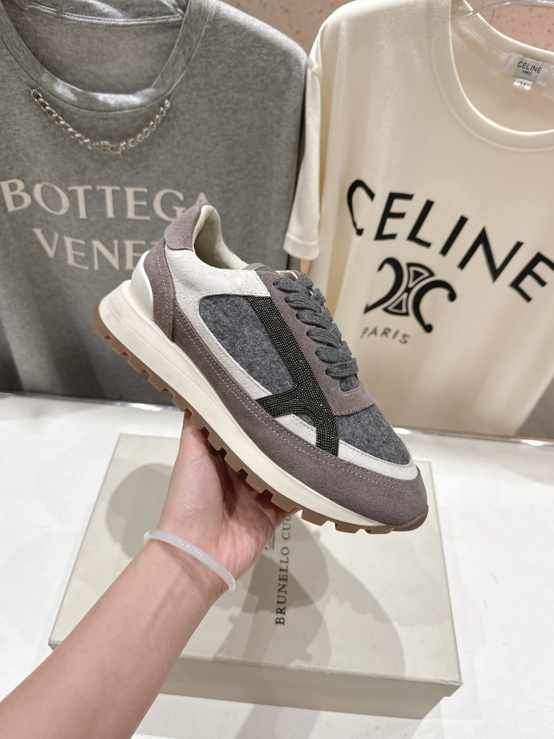 高版本出厂 Brunello Cucinelli 新款BC经典休闲鞋运动鞋系列单鞋BC是意大利知名品牌，