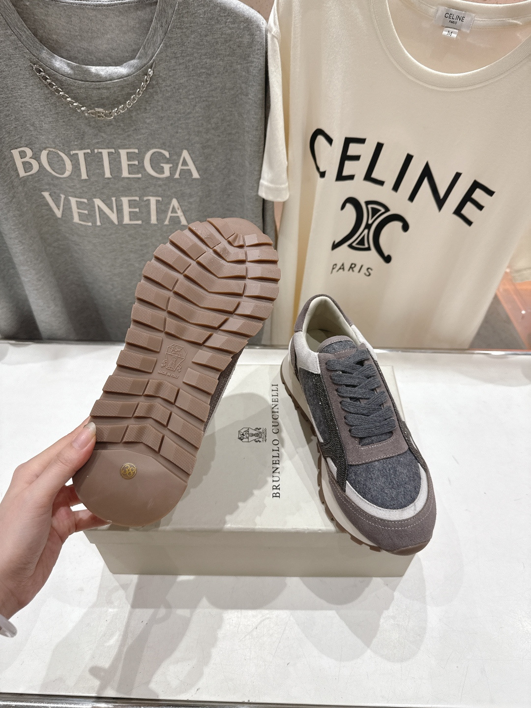 高版本出厂 Brunello Cucinelli 新款BC经典休闲鞋运动鞋系列单鞋BC是意大利知名品牌，