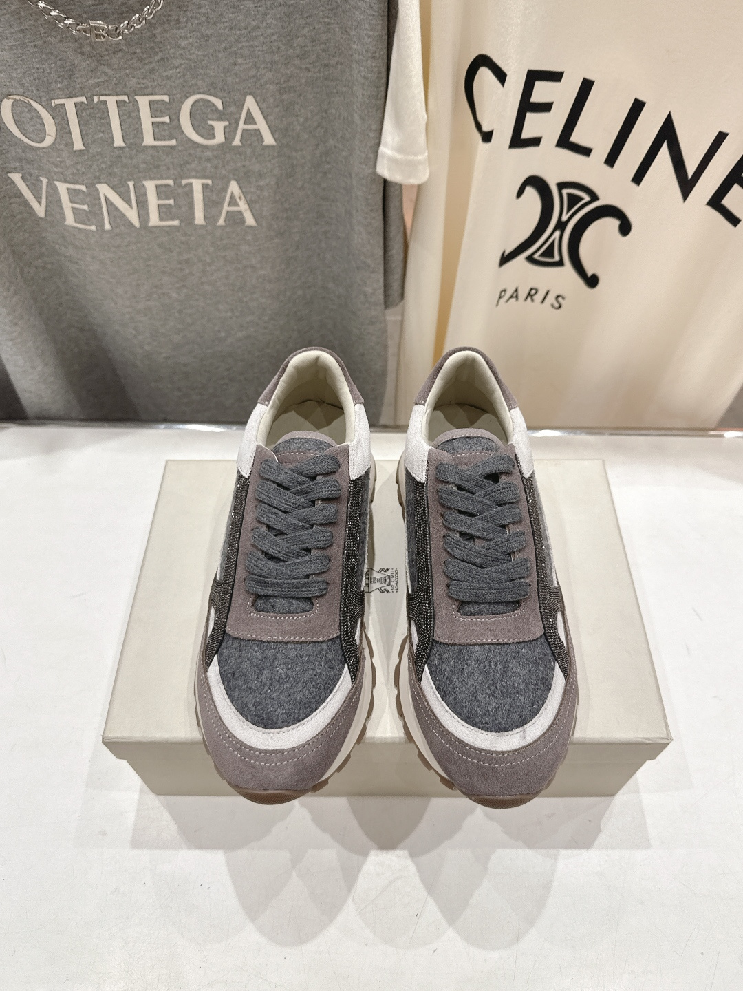 高版本出厂 Brunello Cucinelli 新款BC经典休闲鞋运动鞋系列单鞋BC是意大利知名品牌，