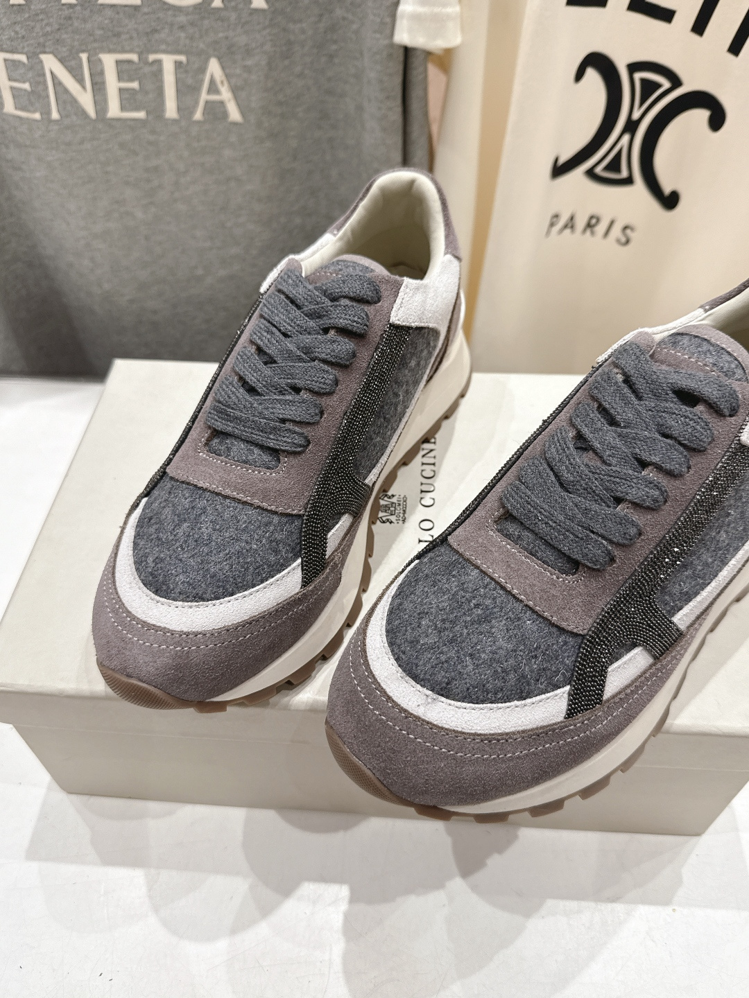 高版本出厂 Brunello Cucinelli 新款BC经典休闲鞋运动鞋系列单鞋BC是意大利知名品牌，