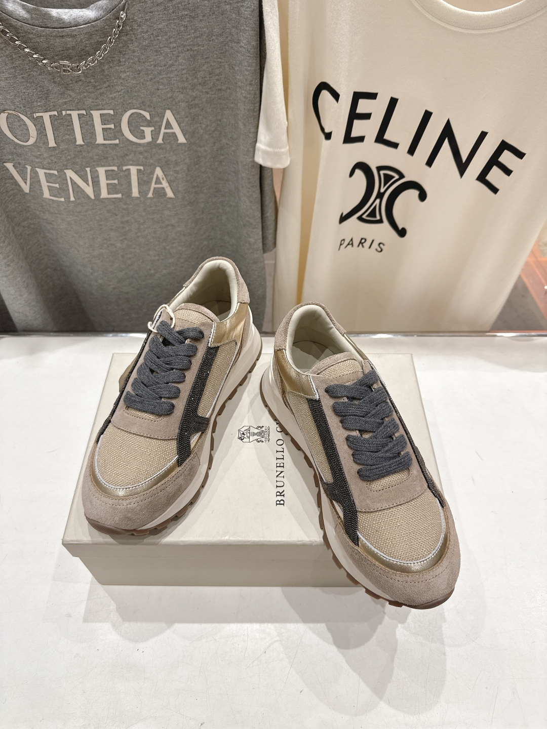 高版本出厂 Brunello Cucinelli 新款BC经典休闲鞋运动鞋系列单鞋BC是意大利知名品牌，