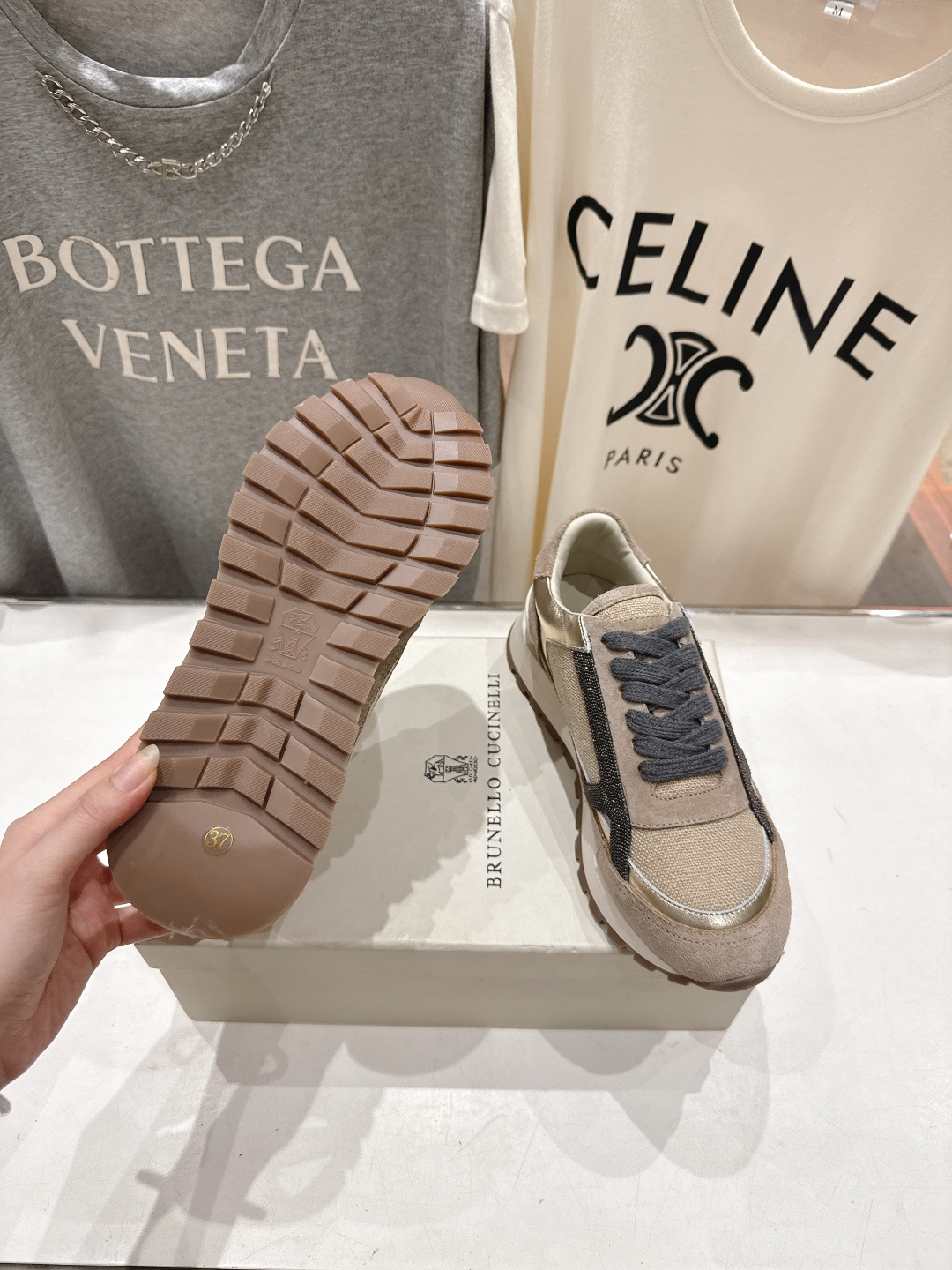 高版本出厂 Brunello Cucinelli 新款BC经典休闲鞋运动鞋系列单鞋BC是意大利知名品牌，