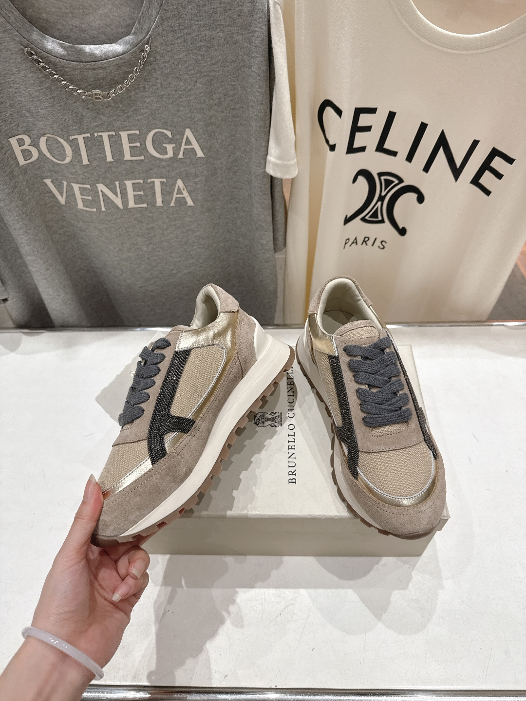 高版本出厂 Brunello Cucinelli 新款BC经典休闲鞋运动鞋系列单鞋BC是意大利知名品牌，