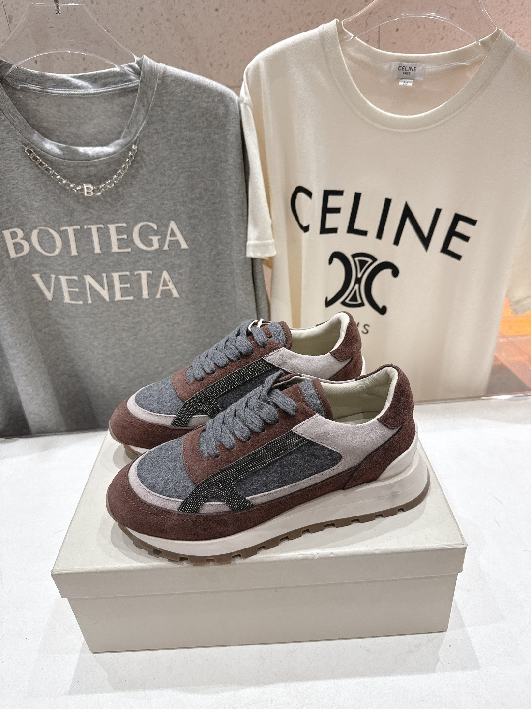 高版本出厂 Brunello Cucinelli 新款BC经典休闲鞋运动鞋系列单鞋BC是意大利知名品牌，