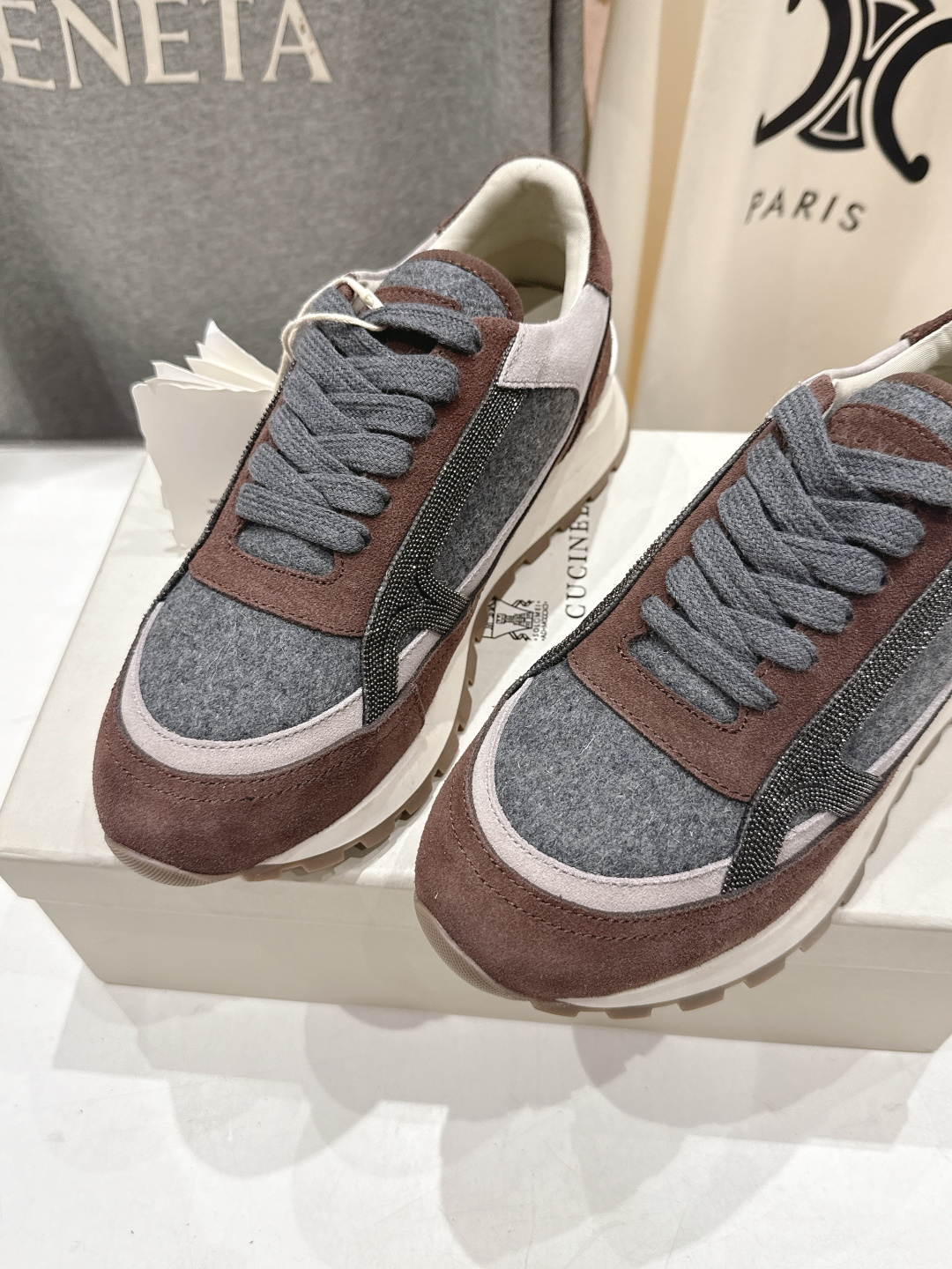 高版本出厂 Brunello Cucinelli 新款BC经典休闲鞋运动鞋系列单鞋BC是意大利知名品牌，