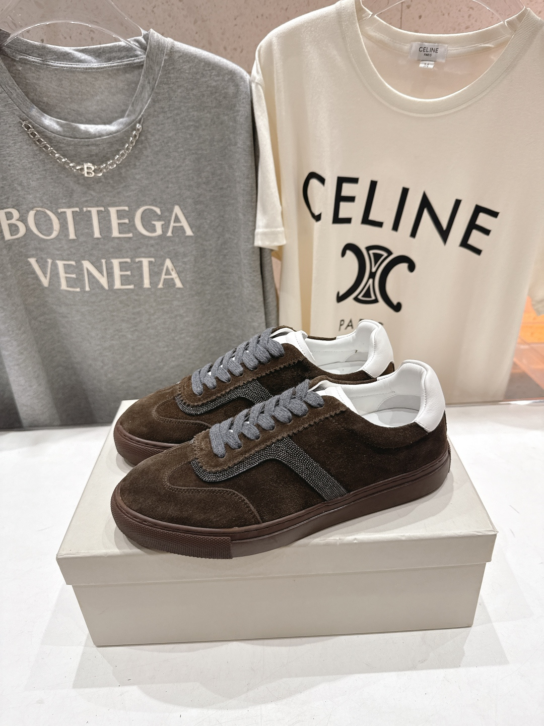 高版本出厂 Brunello Cucinelli 新款BC经典系带休闲鞋一脚蹬乐福鞋系列单鞋BC是意大利