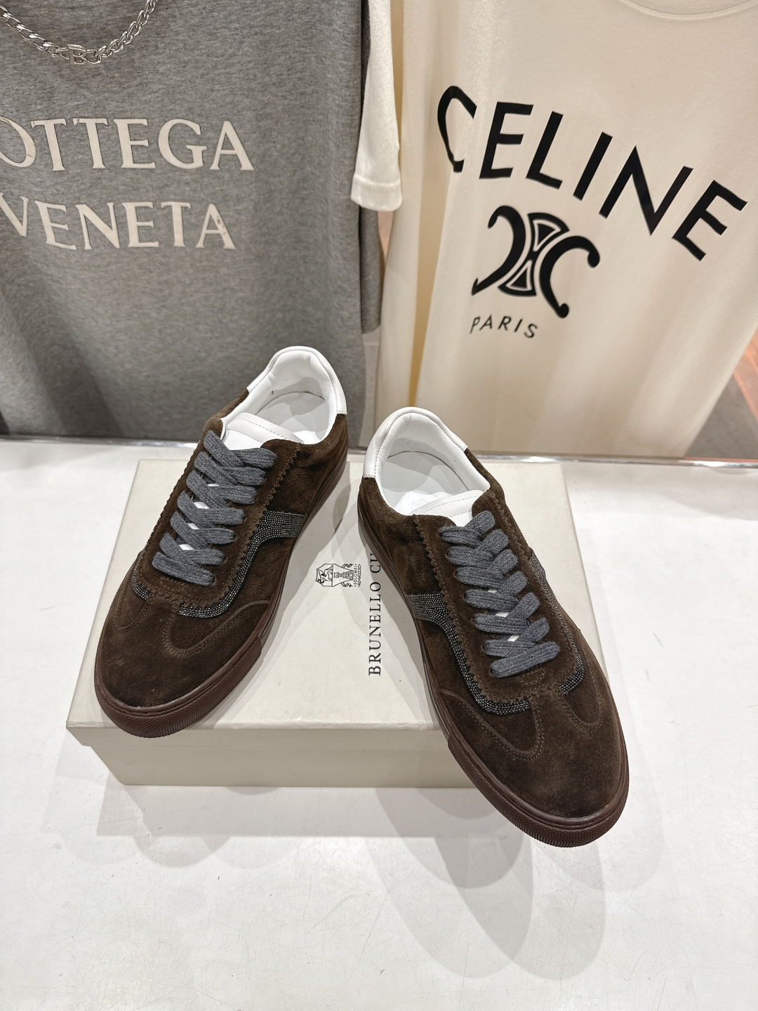 高版本出厂 Brunello Cucinelli 新款BC经典系带休闲鞋一脚蹬乐福鞋系列单鞋BC是意大利