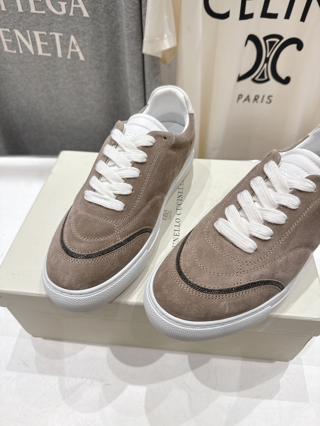 高版本出厂 Brunello Cucinelli 新款BC经典系带休闲鞋一脚蹬乐福鞋系列单鞋BC是意大利