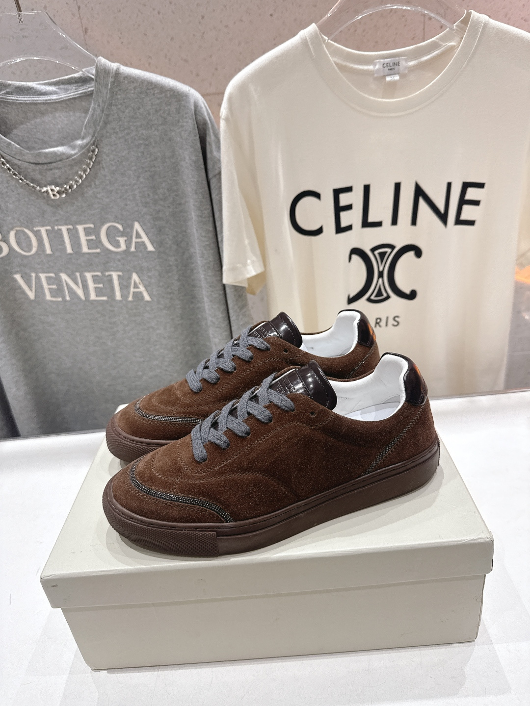 高版本出厂 Brunello Cucinelli 新款BC经典系带休闲鞋一脚蹬乐福鞋系列单鞋BC是意大利