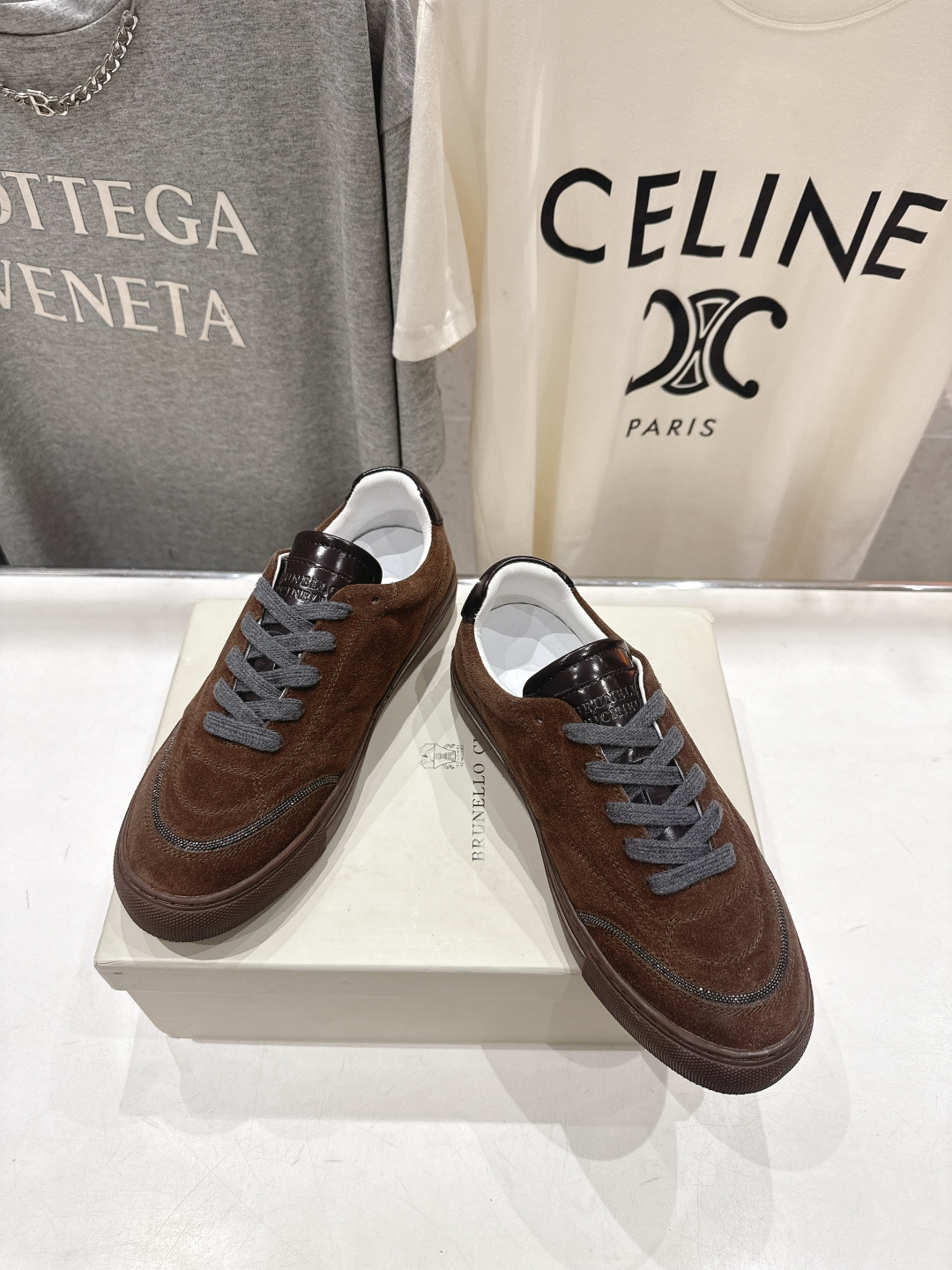 高版本出厂 Brunello Cucinelli 新款BC经典系带休闲鞋一脚蹬乐福鞋系列单鞋BC是意大利