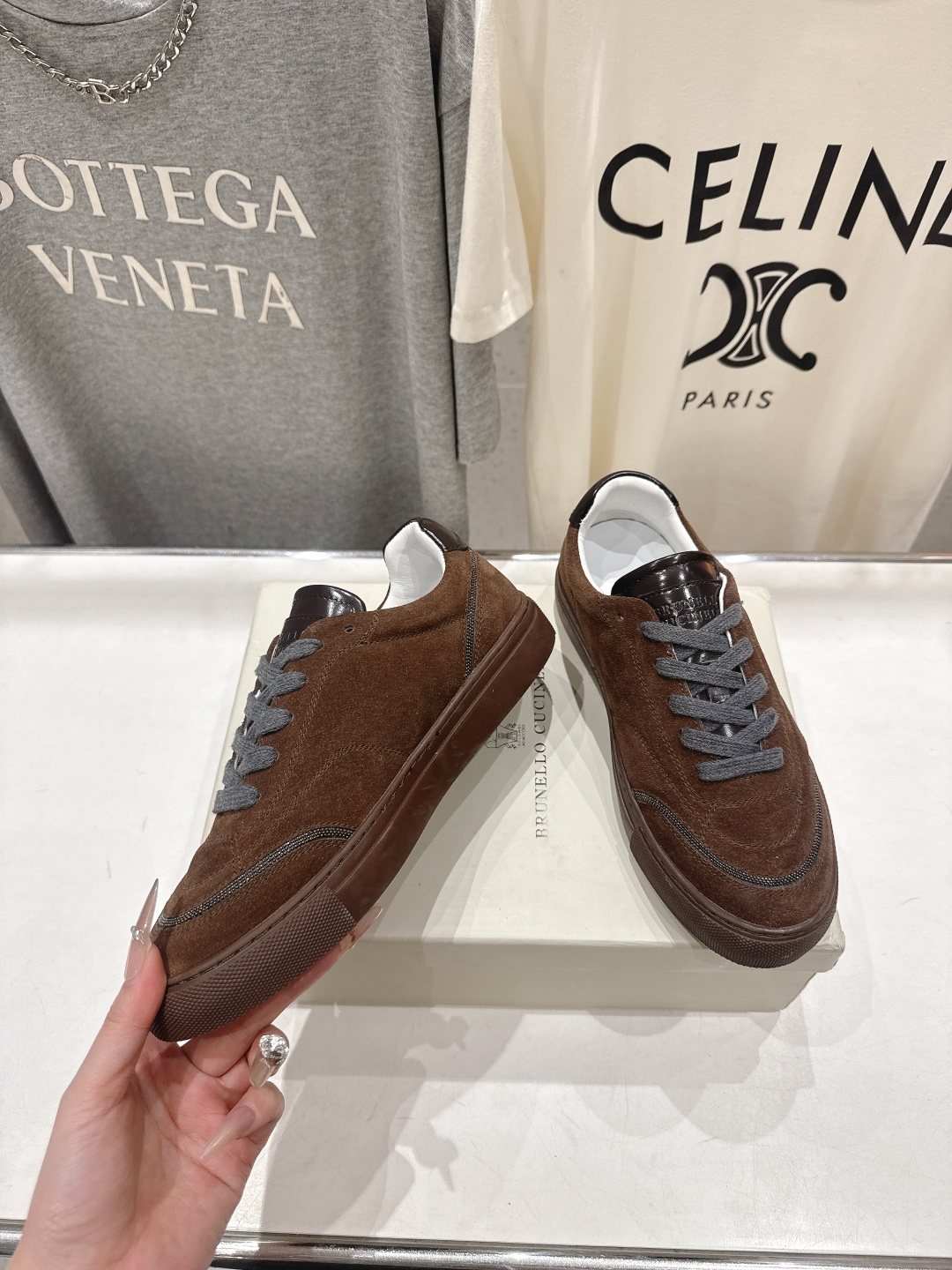 高版本出厂 Brunello Cucinelli 新款BC经典系带休闲鞋一脚蹬乐福鞋系列单鞋BC是意大利