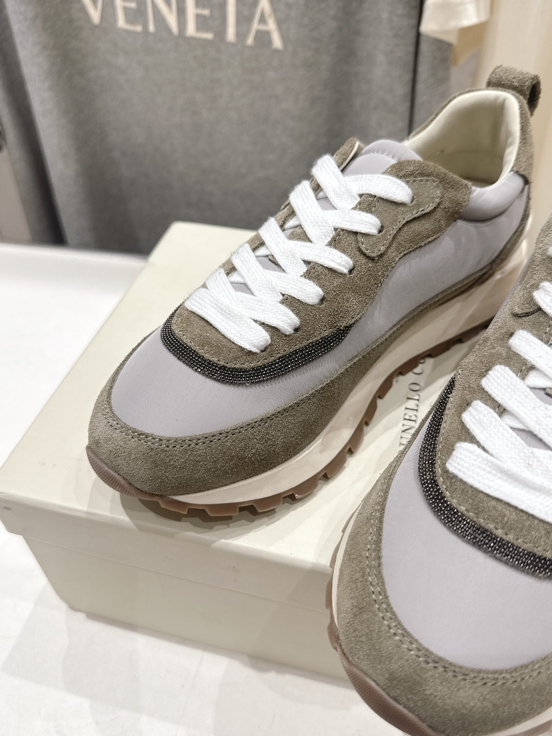 高版本出厂 Brunello Cucinelli 新款BC经典休闲鞋运动鞋系列单鞋BC是意大利知名品牌，