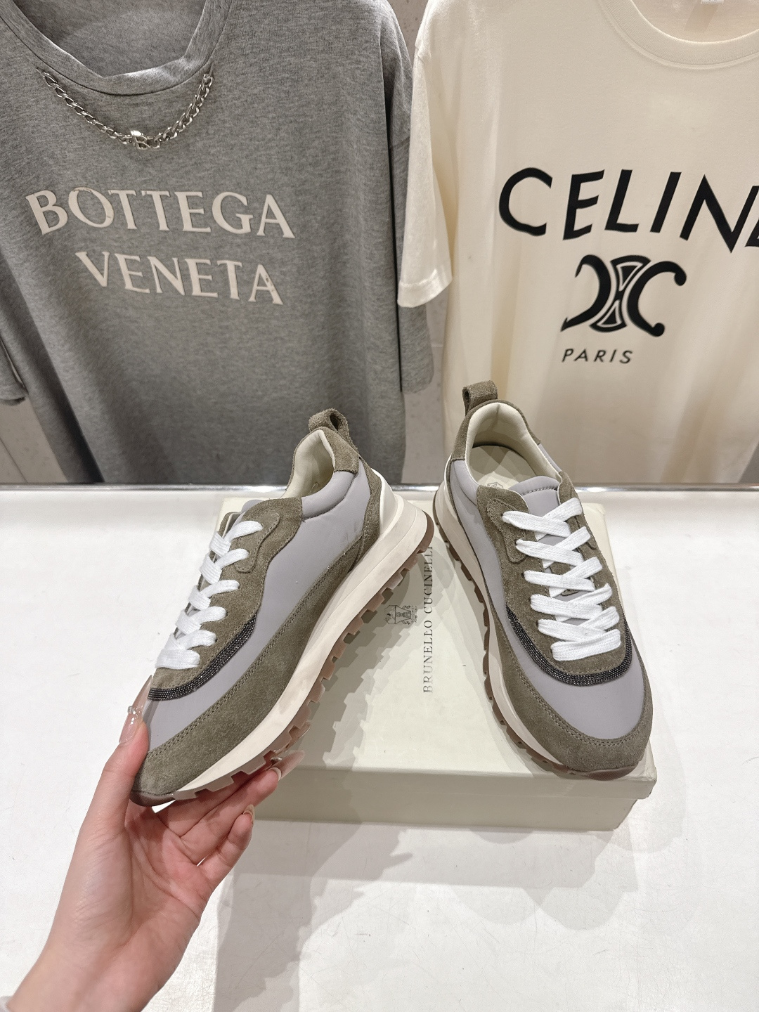 高版本出厂 Brunello Cucinelli 新款BC经典休闲鞋运动鞋系列单鞋BC是意大利知名品牌，
