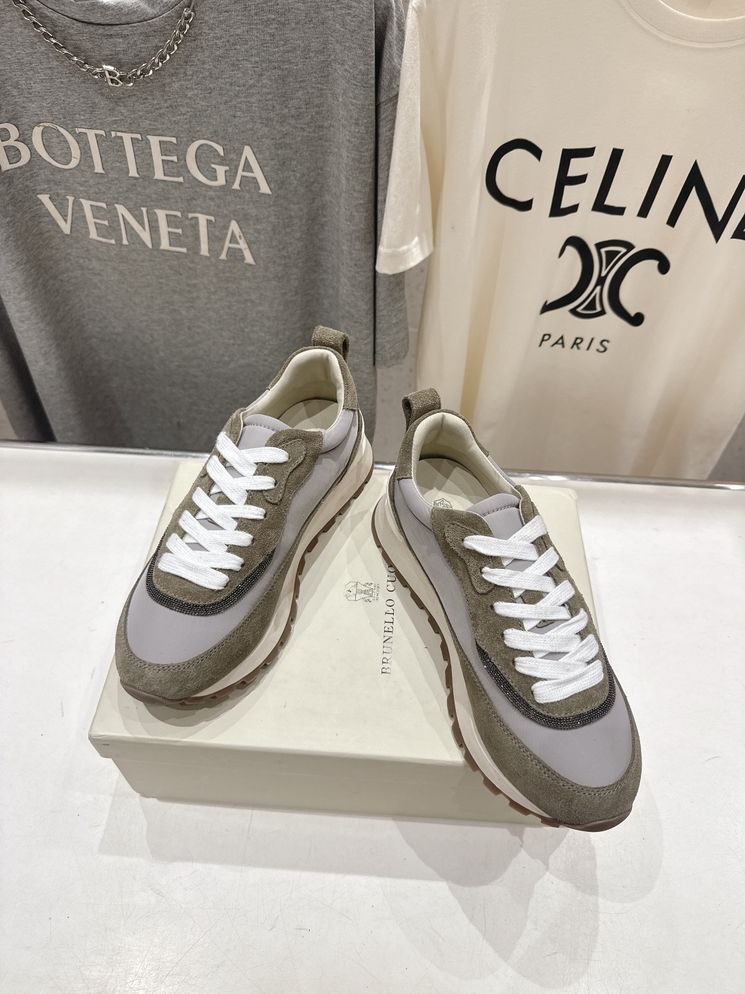 高版本出厂 Brunello Cucinelli 新款BC经典休闲鞋运动鞋系列单鞋BC是意大利知名品牌，