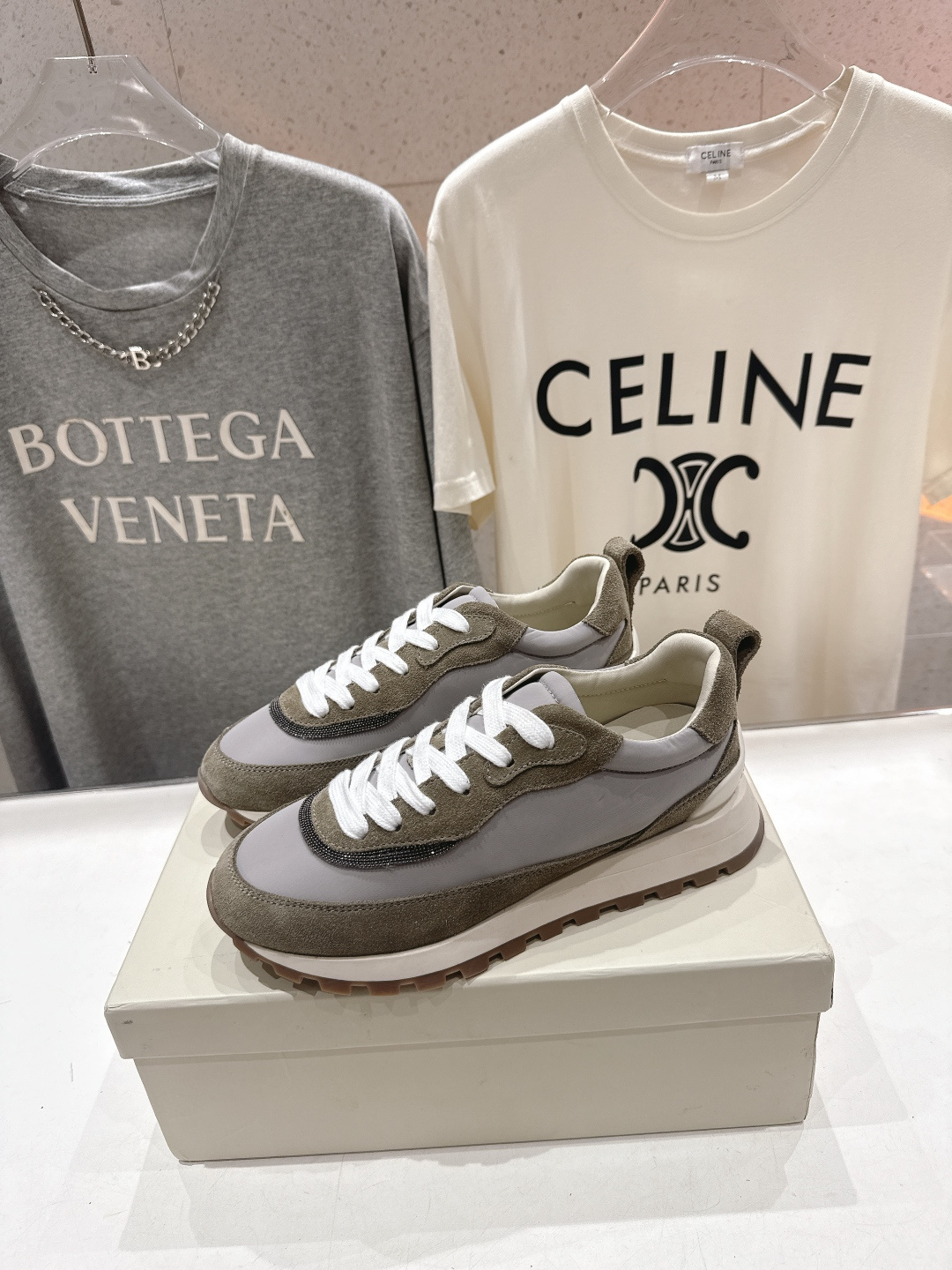 高版本出厂 Brunello Cucinelli 新款BC经典休闲鞋运动鞋系列单鞋BC是意大利知名品牌，