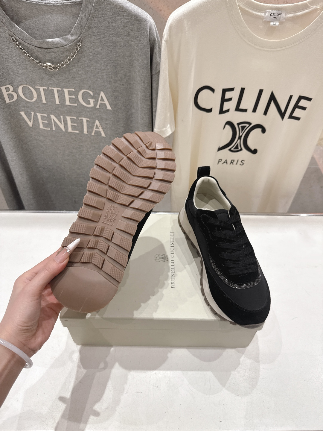 高版本出厂 Brunello Cucinelli 新款BC经典休闲鞋运动鞋系列单鞋BC是意大利知名品牌，