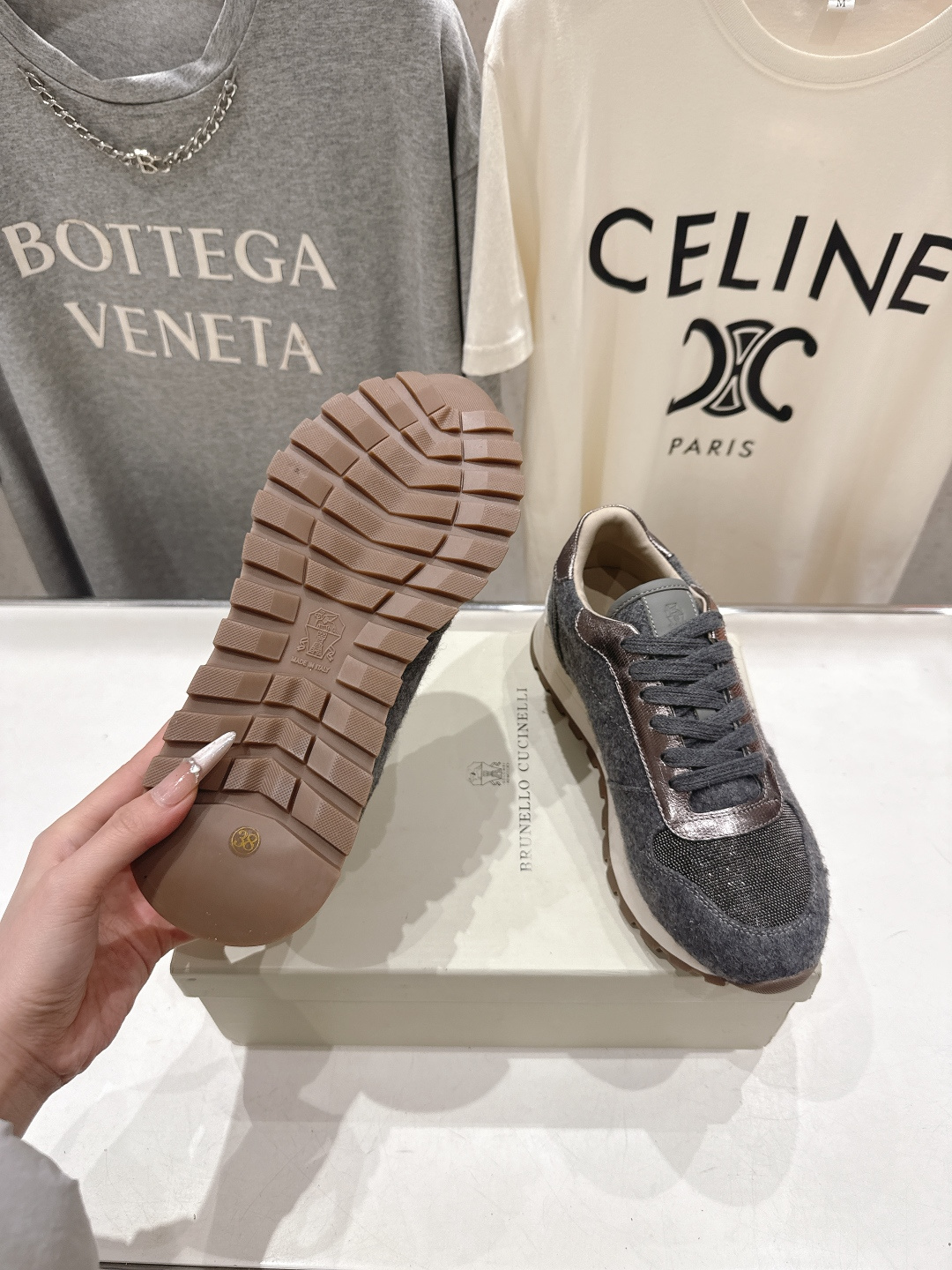 高版本出厂 Brunello Cucinelli 新款BC经典休闲鞋运动鞋系列单鞋BC是意大利知名品牌，