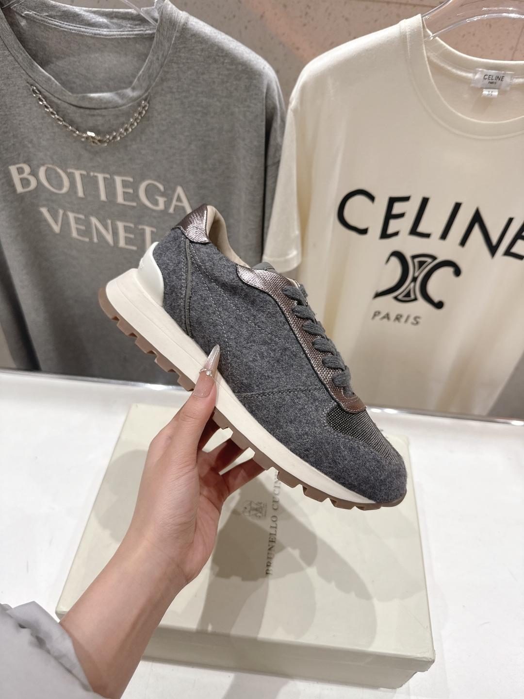 高版本出厂 Brunello Cucinelli 新款BC经典休闲鞋运动鞋系列单鞋BC是意大利知名品牌，