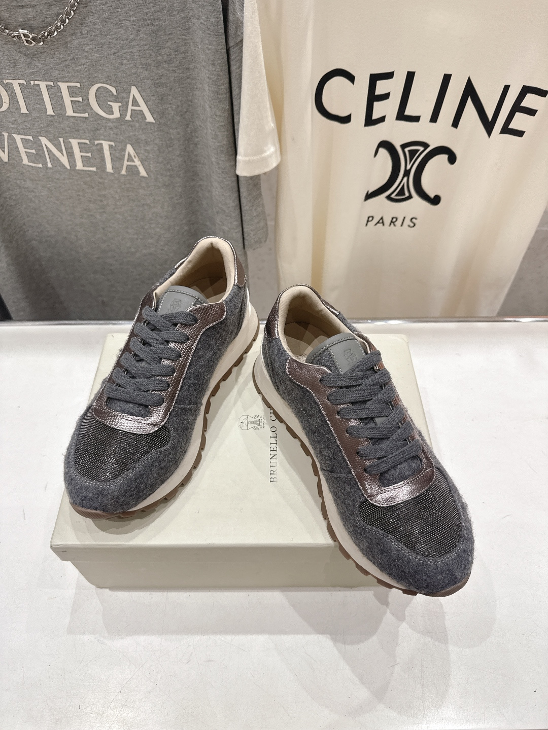 高版本出厂 Brunello Cucinelli 新款BC经典休闲鞋运动鞋系列单鞋BC是意大利知名品牌，