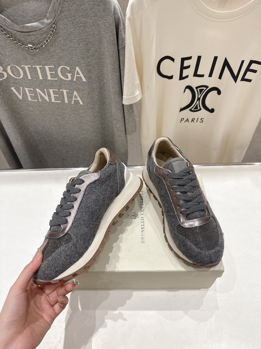 高版本出厂 Brunello Cucinelli 新款BC经典休闲鞋运动鞋系列单鞋BC是意大利知名品牌，