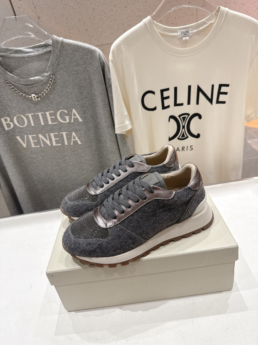 高版本出厂 Brunello Cucinelli 新款BC经典休闲鞋运动鞋系列单鞋BC是意大利知名品牌，