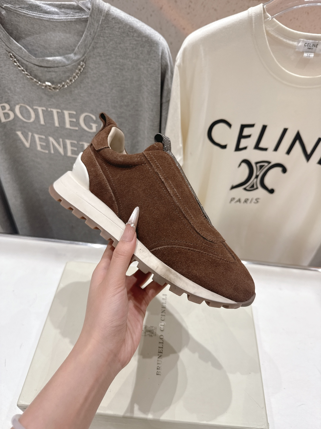 高版本出厂 Brunello Cucinelli 新款BC经典休闲鞋运动鞋系列单鞋BC是意大利知名品牌，