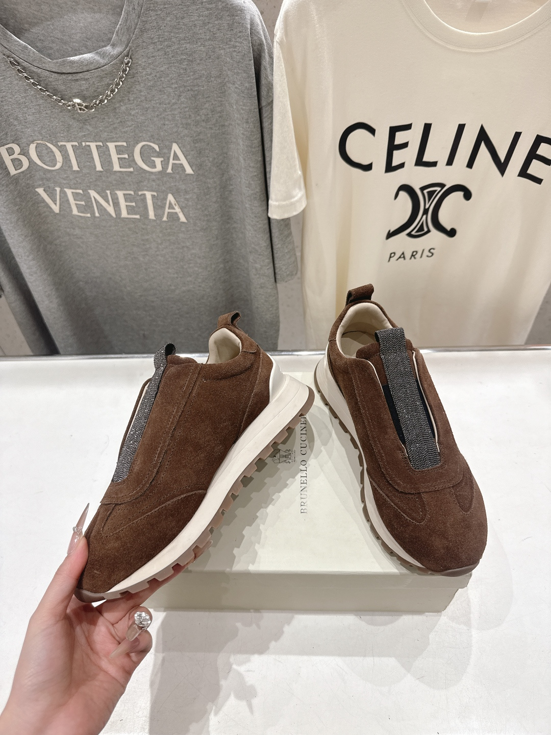 高版本出厂 Brunello Cucinelli 新款BC经典休闲鞋运动鞋系列单鞋BC是意大利知名品牌，