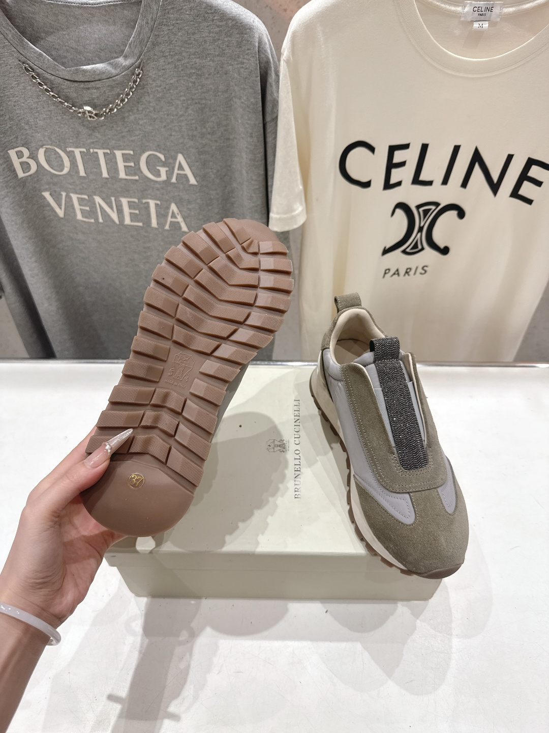 高版本出厂 Brunello Cucinelli 新款BC经典休闲鞋运动鞋系列单鞋BC是意大利知名品牌，