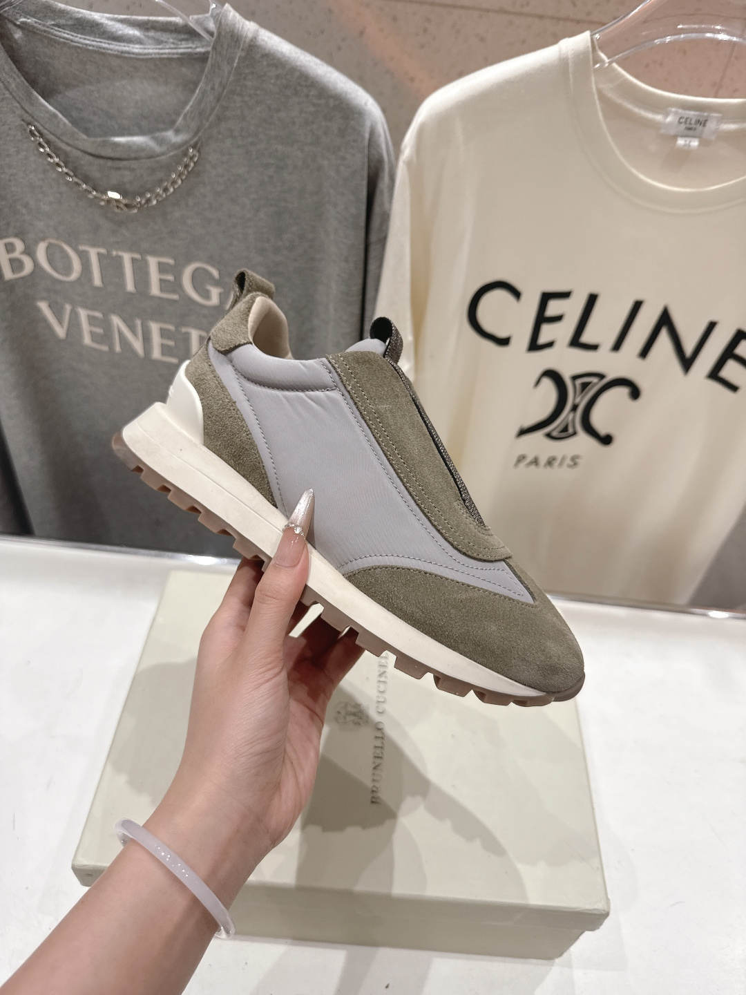 高版本出厂 Brunello Cucinelli 新款BC经典休闲鞋运动鞋系列单鞋BC是意大利知名品牌，