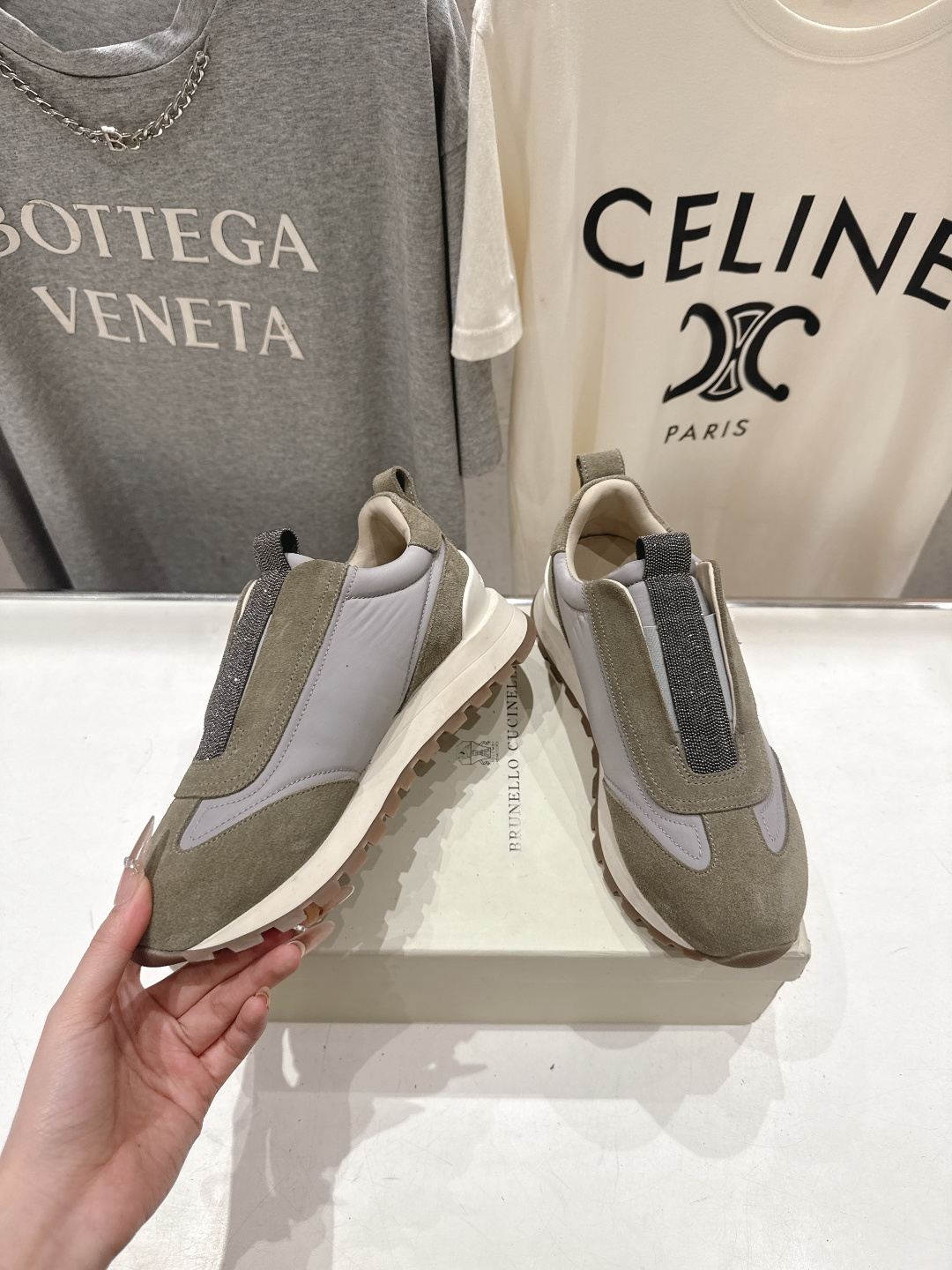 高版本出厂 Brunello Cucinelli 新款BC经典休闲鞋运动鞋系列单鞋BC是意大利知名品牌，